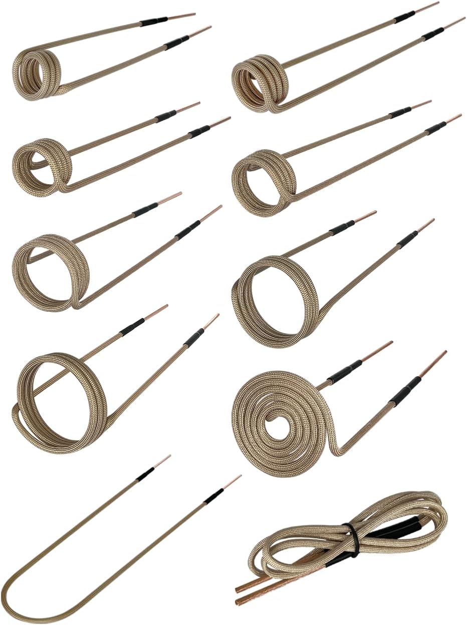 10Pcs Induction Heater Preformed Coil Kit with Flexibility and Long Lifespan for Magnetic Induction Heater, Removing Rusty Bolts and Nuts