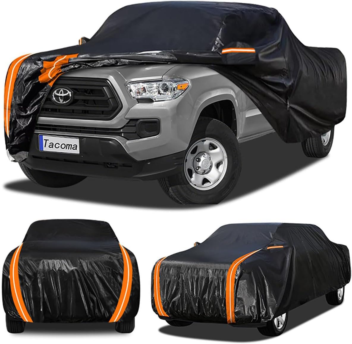 10 Layers Truck Cover Custom Fit for 2005-2026 Toyota Tacoma Nissan Frontier 5ft Ford F100 Ram 150 250, Full Exterior Car Cover Waterproof All Weather Snow Dust UV Protection, (Up to 215")
