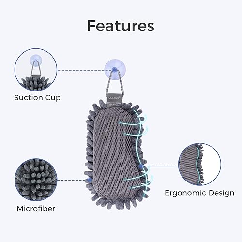Miniatura 4 de loukin Shag Borrador de borrado en seco (paquete de 4), borrador de pizarra blanca de microfibra, borradores de tablero de vidrio lavables, para