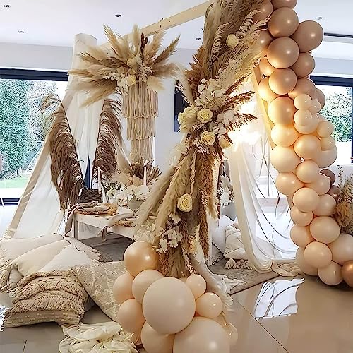 Image of Retro Cream Beige Balloon Kit 50 pcs for Birthday,Anniversary, Welcome Baby, Baby Shower, Aesthetic Boho Theme Party Decoration