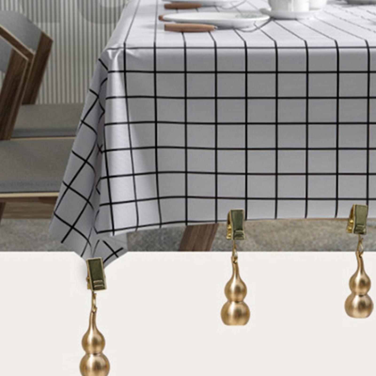Pinces à Nappe en cuivre Robuste, 8 pièces, conçues pour la stabilité et l ' esthétique, Supports de Table décoratifs