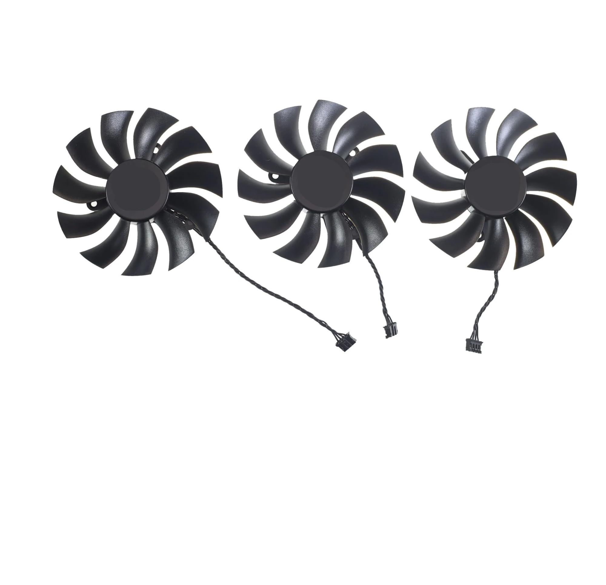Ventilador GTX 1080 Ti compatible con EVGA FTW3 ELITE PLA09215B12H de 4 pines y 12V negro
