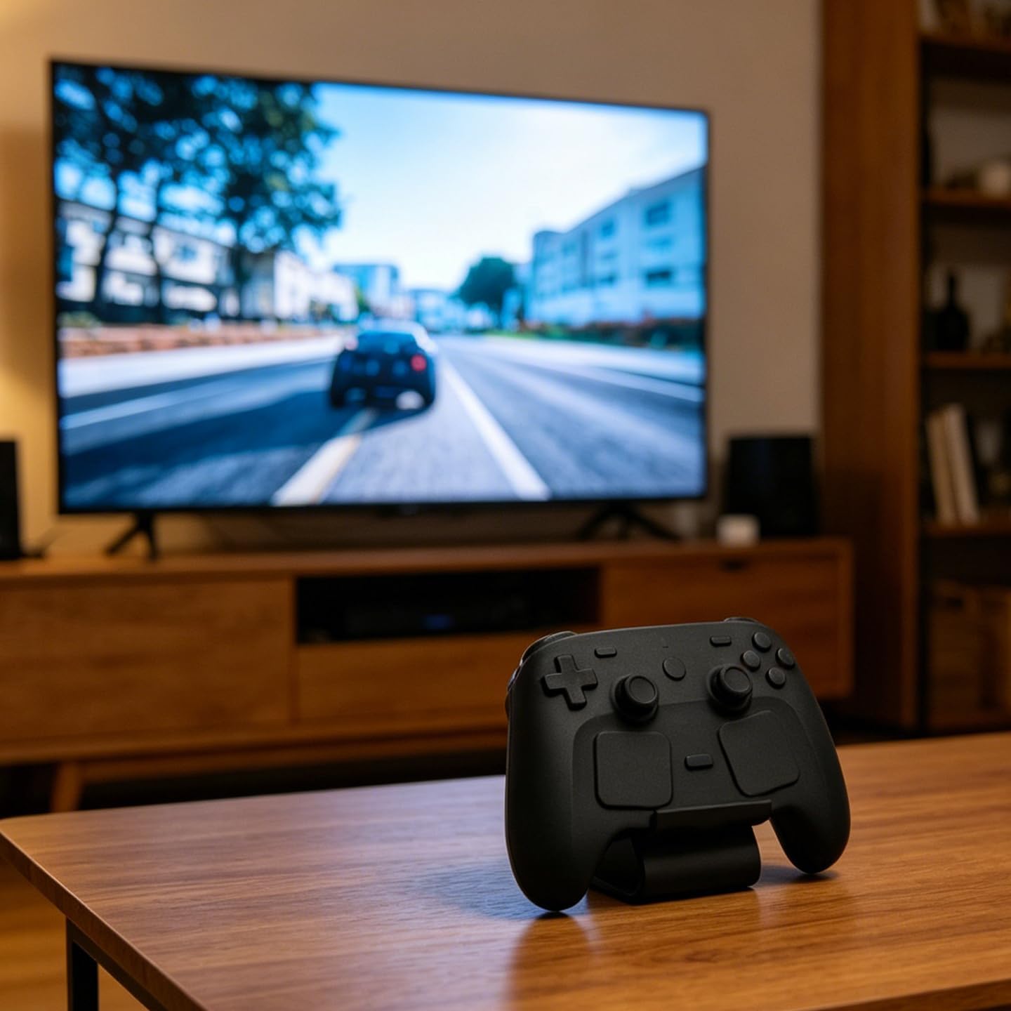 Controller Stand Compatible with Steam Controller 2 and Puck, Desktop Display Holder, Organizer for Gaming Setup (Black)