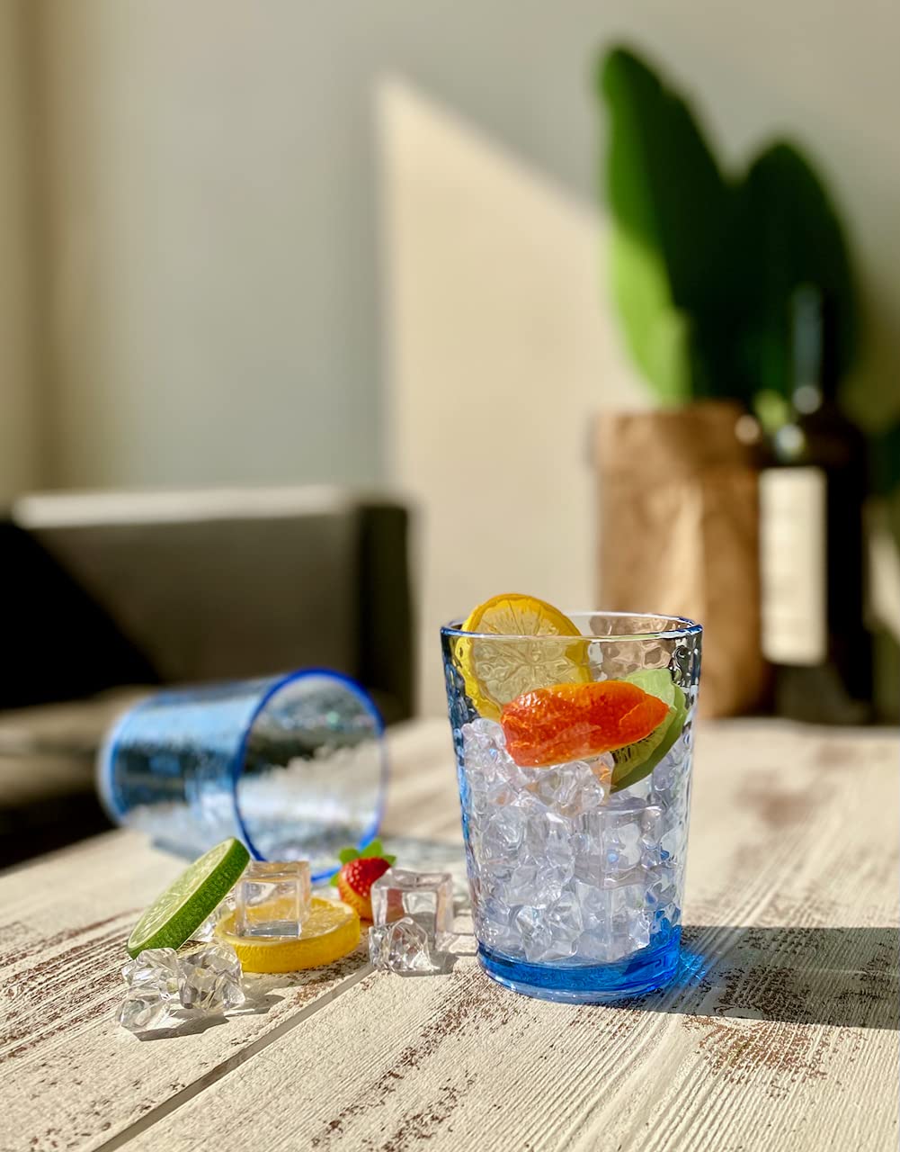 Amazon.com | KLIFA- NICE- 14.7 ounce, Set of 6, Acrylic Tumbler Drinking  Glasses, BPA-Free, Stackable Plastic Drinkware, Dishwasher Safe Cups, Ocean  Blue: Highball Glasses