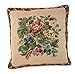 Tache 2 Piece 18 X 18 Inch Tapestry Festive Red Yuletide Blooms Throw Pillow Cushion Cover - 5598