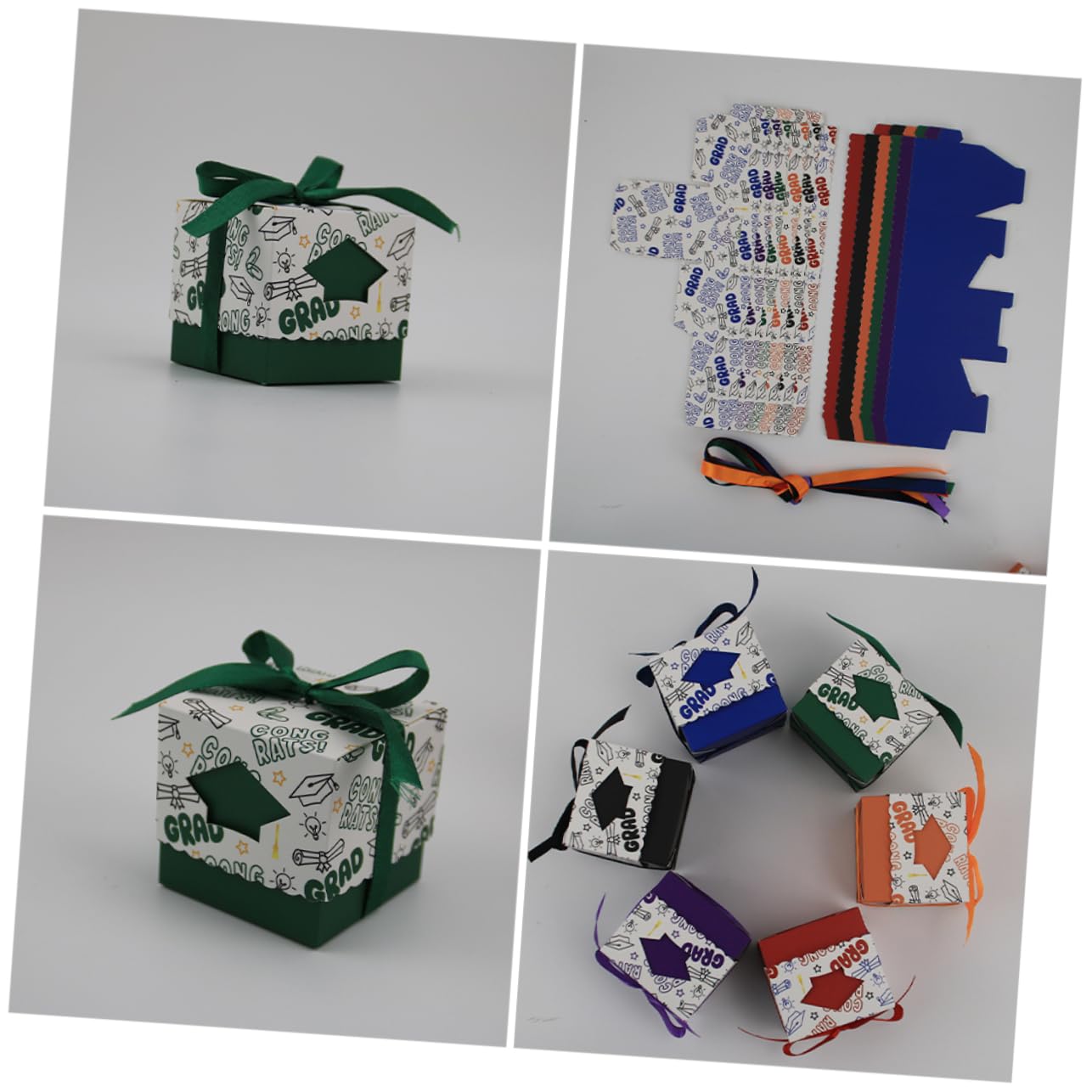Mikikit 50stücke Abschluss Candy Box Aus Papier Zur Verpackung Von Abschlussgeschenken Für Partyfavors Geeignet Für Nüsse Kekse Schokolade Bonbons Und Kleine Gegenstände
