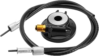 Yosoo Health Gear Speedometer Cable, 12mm Speedometer Drive Gear with Cable, Speedo Cable Speedo Lines Instruments Replacement for Motorcycle 50cc 150cc Scooter Parts