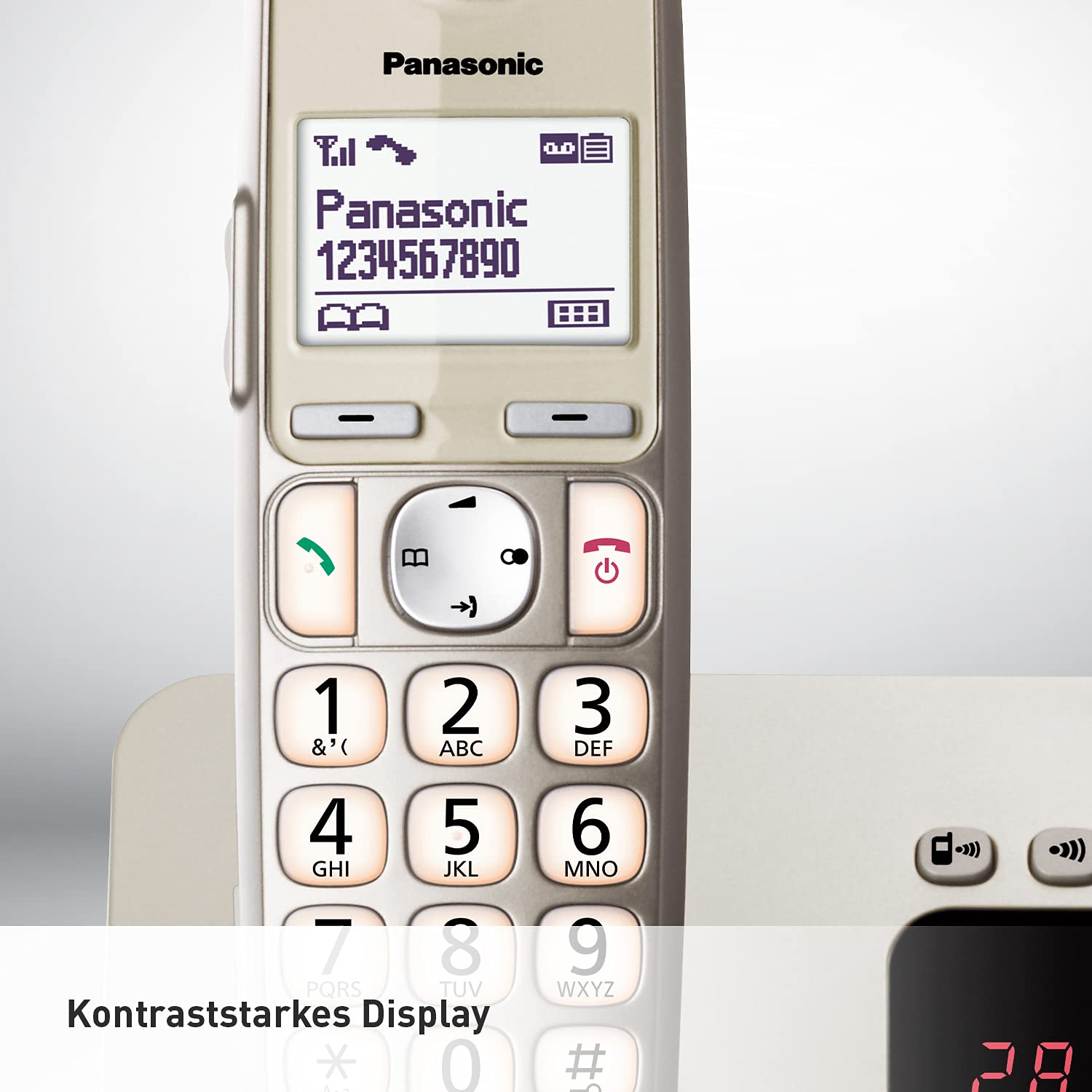 Panasonic KX-TGE262GN telefono Telefono DECT Identificatore di chiamata Champagne