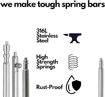Quick Release 1.8mm Spring Bar Watch Pins | 18mm 19mm 20mm 21mm 22mm