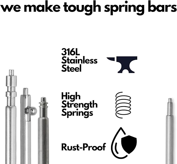 Quick Release 1.8mm Spring Bar Watch Pins | 18mm 19mm 20mm 21mm 22mm