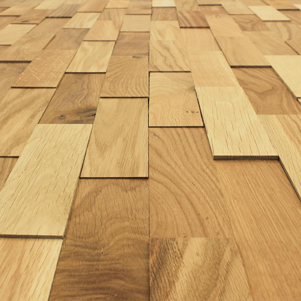 wodewa Rivestimento Murale Legno di Quercia Rustico I 1m² Pannelli Murali Rivestimento Parete Legno Decorazioni Pareti 3D Pannello Decorativo Cucina Cameretta I Oliato