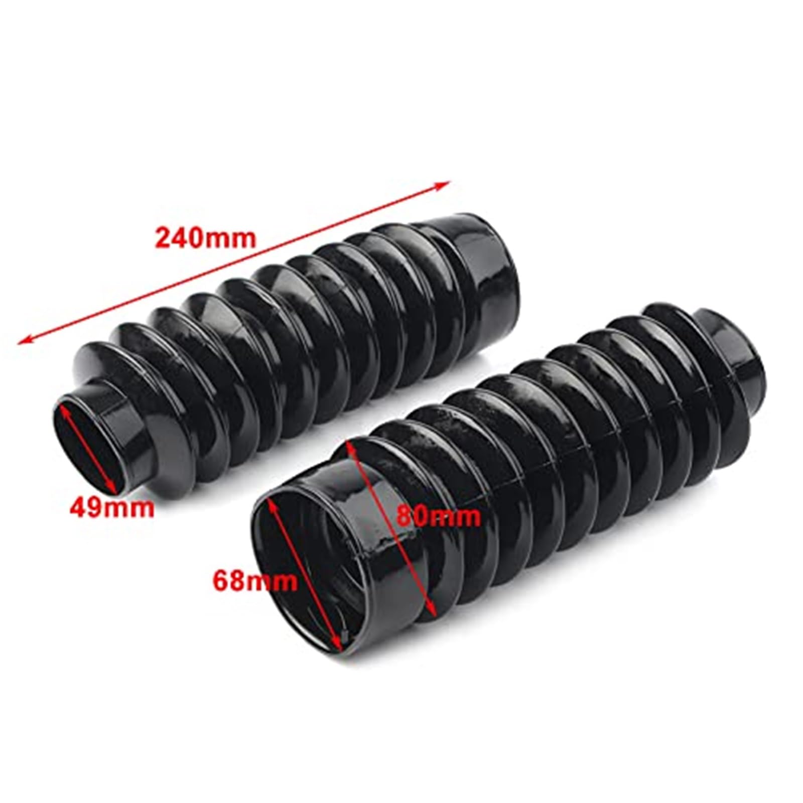 Wivplex Moto 49mm, Fourche Couvre Soufflets en Caoutchouc Avant Gators amortisseurs Bottes, for Harley, Dyna FXDWGI FXDWG Cache-Fourche