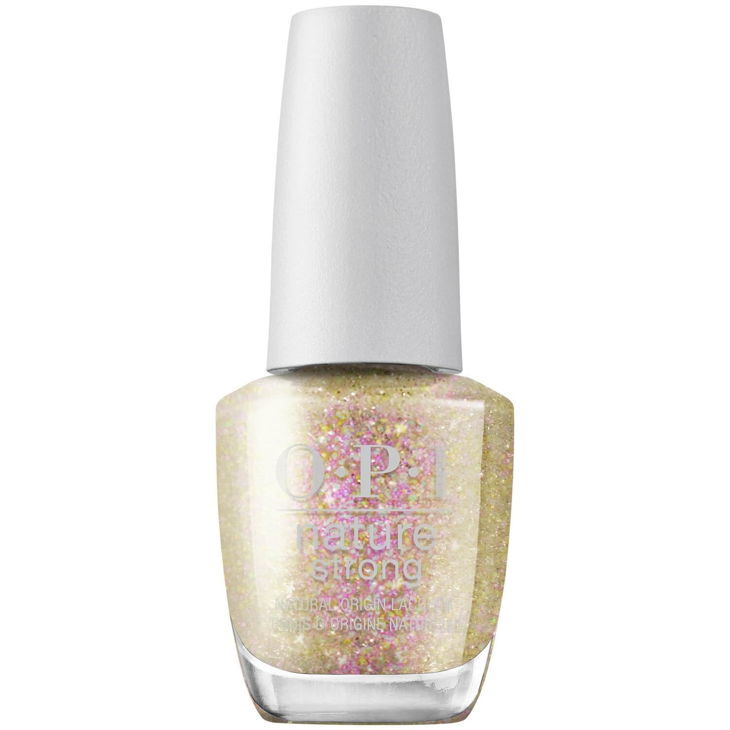 OPI Nature Strong Natural Origin Nail Polish | Opaque Bright Glitter & Shimmer Eco-Friendly Nail Polish | Plant Based, Vegan, Cruelty Free