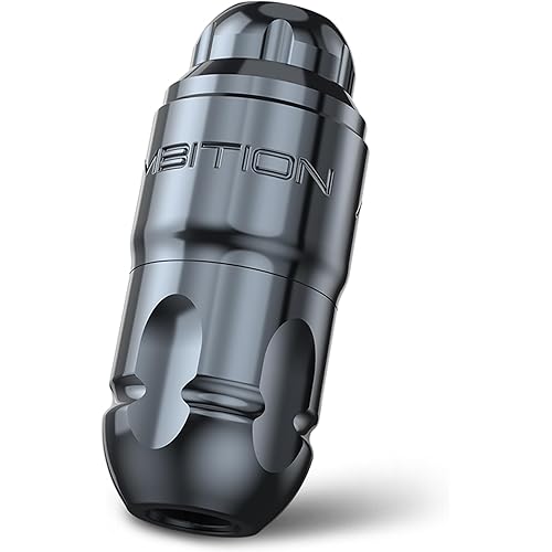 Ambition Lutin Rotary Tattoo Gun with Straight Drive Bar - Short Tattoo Machine Pen with Brushless Motor Strong Power Low Vibration with RCA Cord for Professional Tattoo Artist