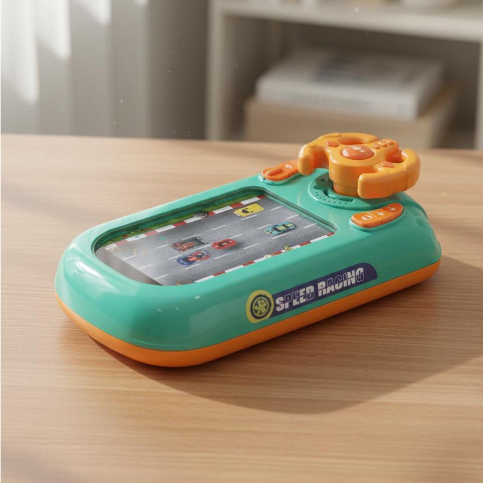 Simulatore Gioco Corsa Volante Interattivo Velocità Regolabile Suono Realistico Adatto per Educazione Giochi Familiari , Giallo , Upgrade Gara Recharge