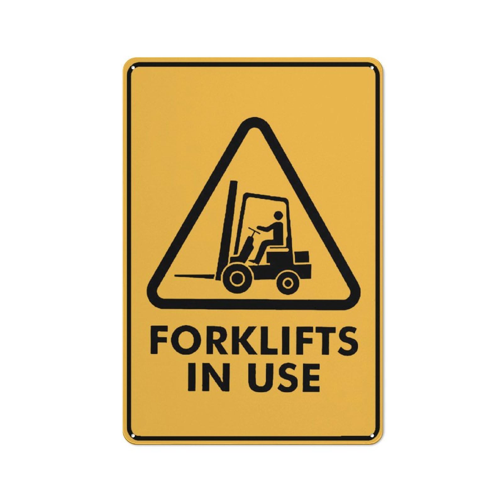 Forklifts In Use 8"X12" Rust Free Aluminum Signs Outdoor, Metal Tin Sign For Home, Business, Yard