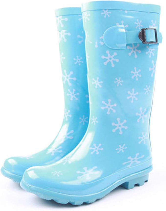 CXYY Gummistiefel,Wasserdicht Regenstiefel Damen Regenstiefel, Schnalle