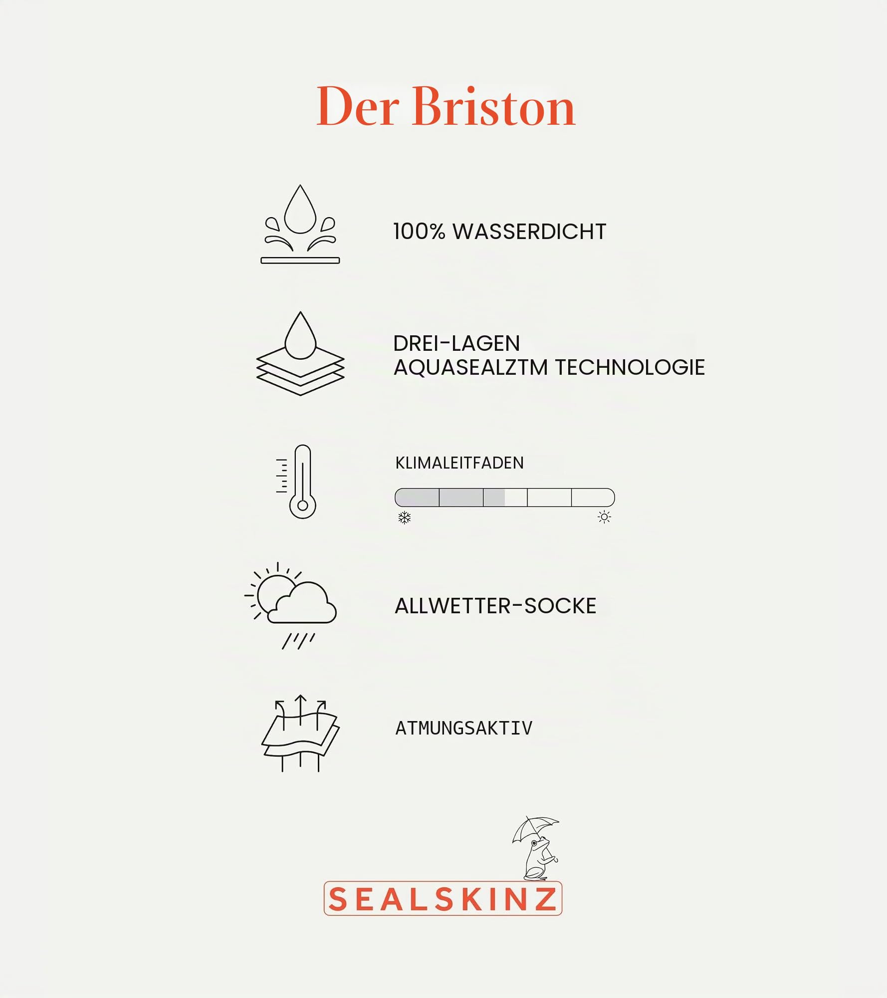 Sealskinz Unisex Allwetter Wasserdichte Socken mit Hydrostop – Mittellang