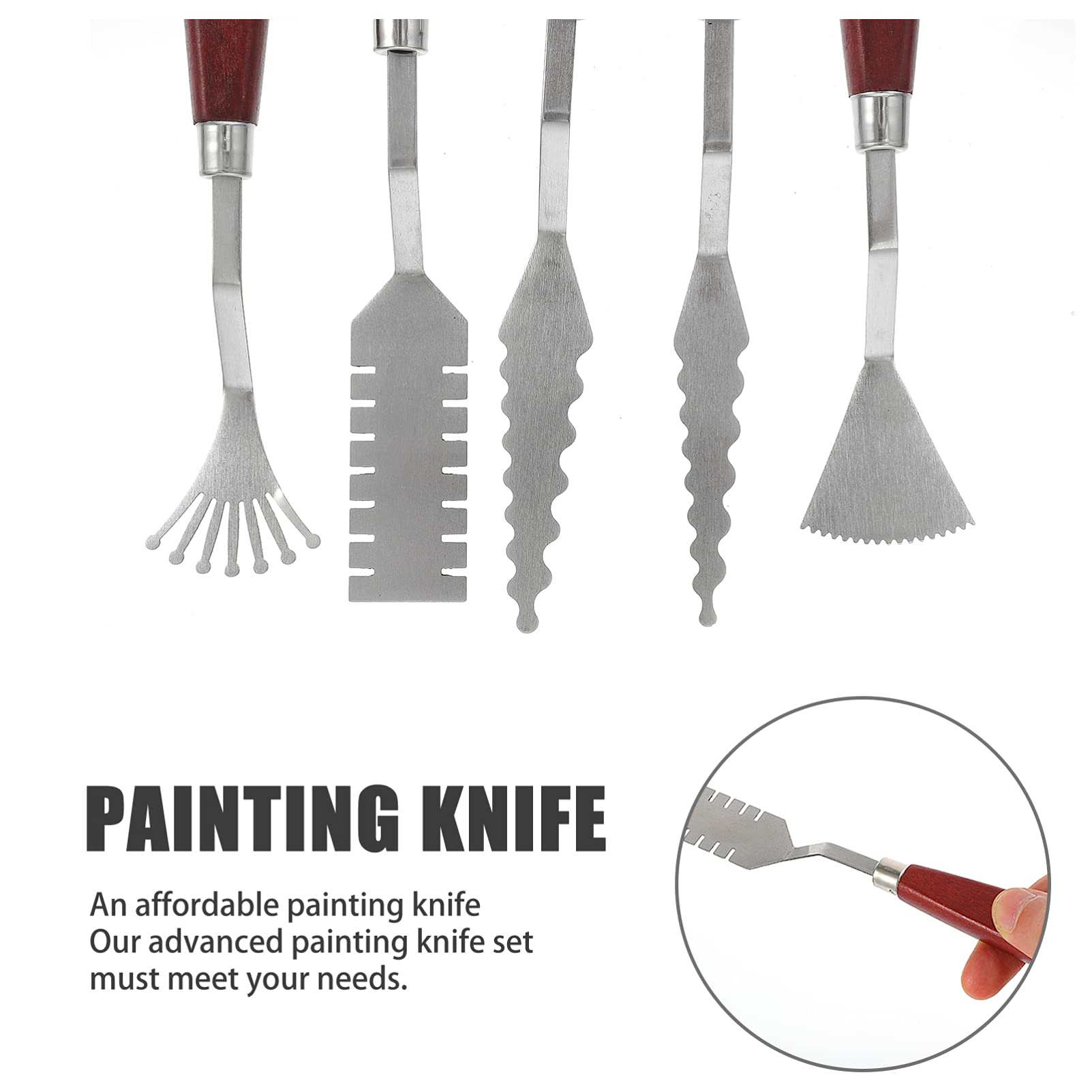 Gogogmee Oil Painting Knife Set Scrape Knife Painting Scraper Spatulas Pallet Scrapers Art Tools