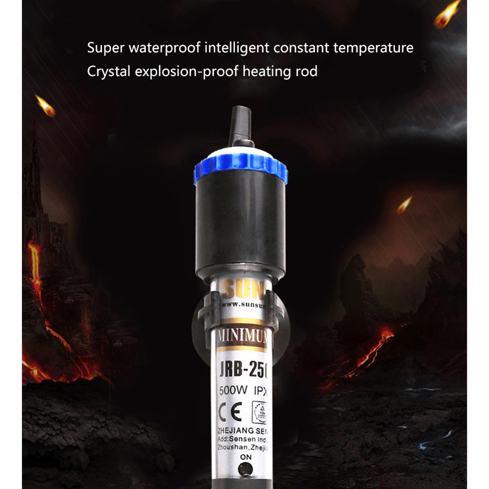 Riscaldatore per Acquario a Temperatura costante Completamente Automatico in Acciaio Inossidabile 304, 50 W