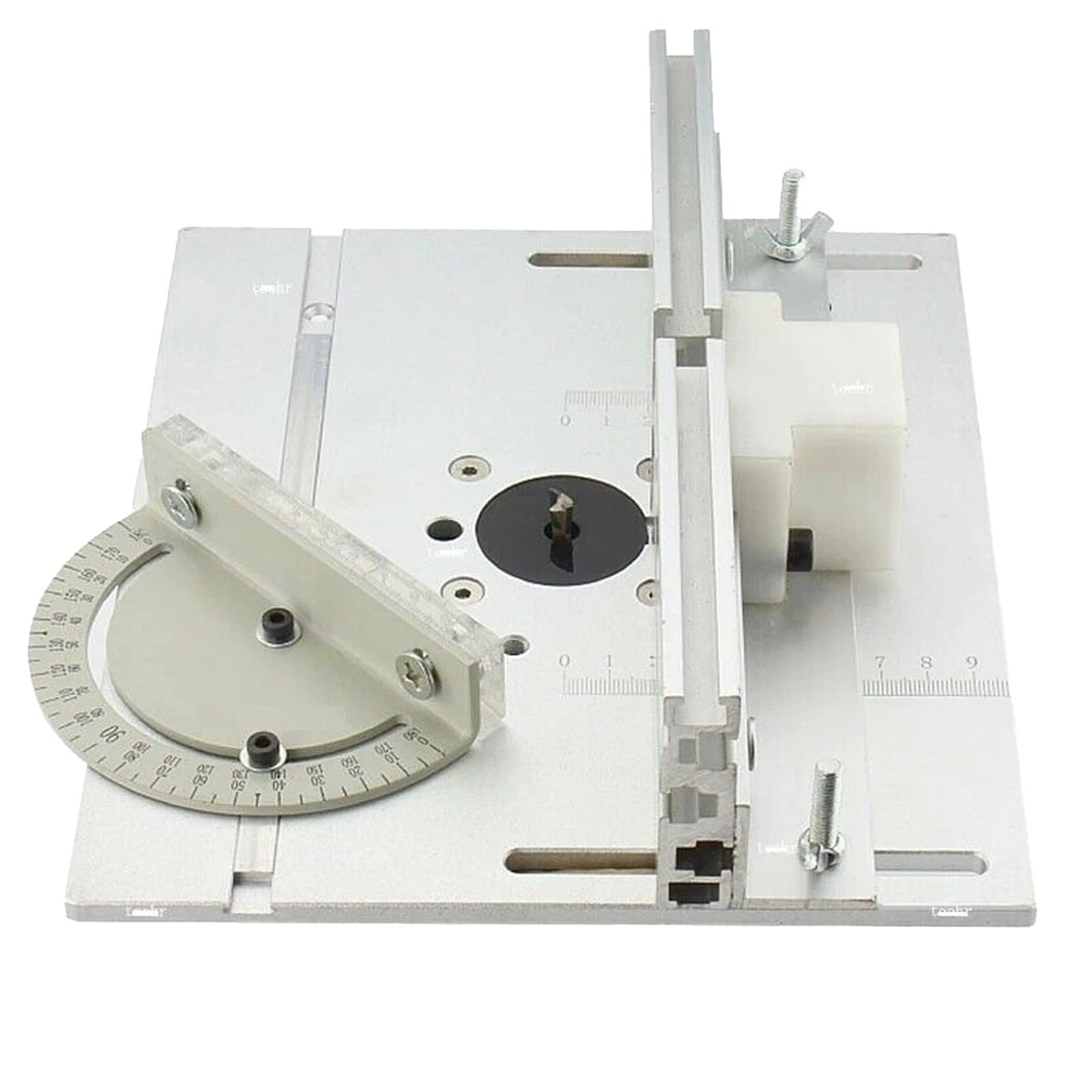 Aluminiowa frezarka stołowa wkładka płyta ławki do obróbki drewna piła Mitre Gauge wsporniki przesuwne stół piła panelowa maszyny 240x200x6mm Do obróbki drewna(A-Sliver)