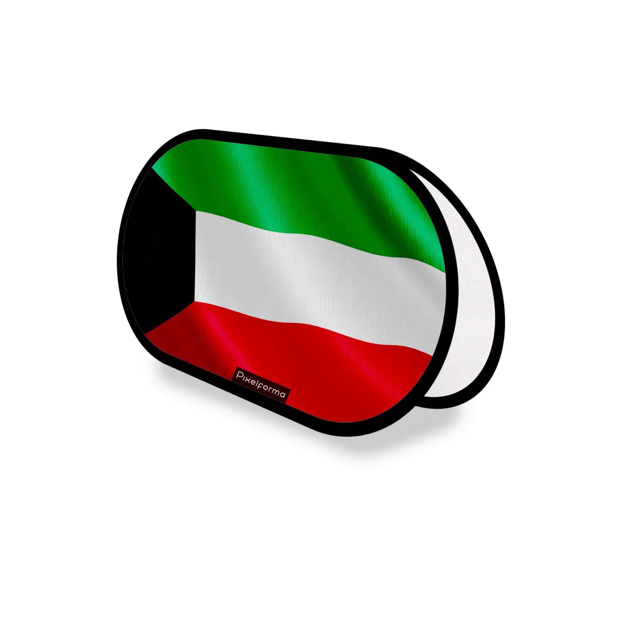 Support Publicitaire Ovale Drapeau Koweït Polyester 70x120cm Signalétique Table - 3