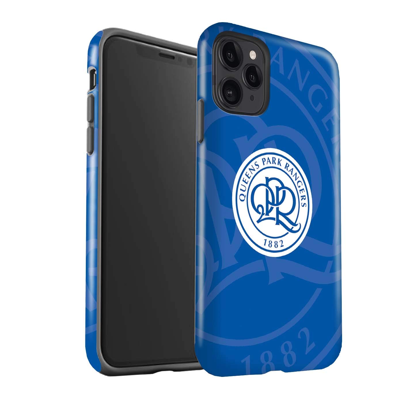 Official Queens Park Rangers FC Phone Case/Gloss Tough Shock Proof Cover for Apple iPhone 11 Pro Max/Royal Blue Design/QPR Football Club Crest Collection