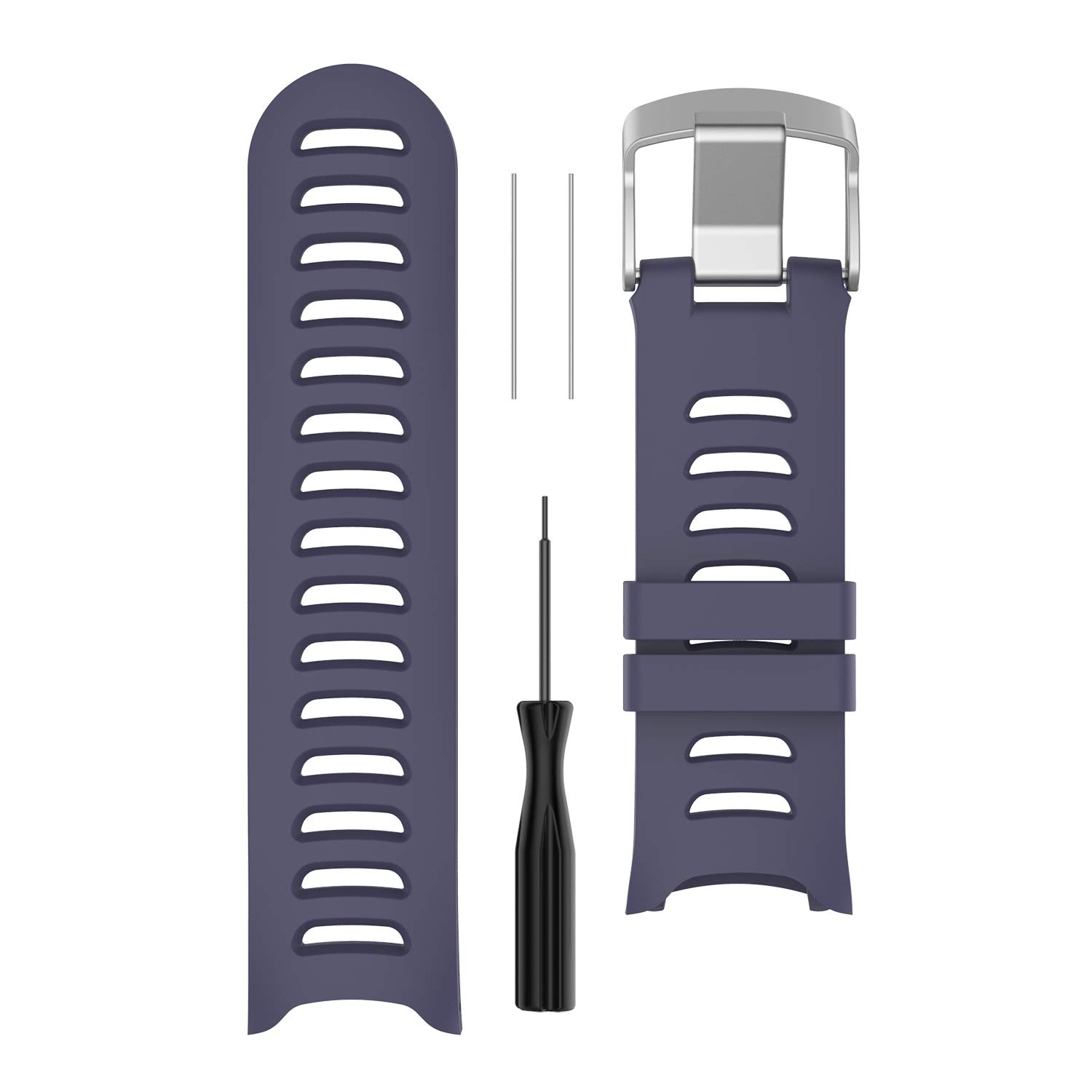 Waekethy Band for Garmin Forerunner 610/Approach S3, Soft Silicone Watch Strap Sport Replacement Band Compatible with Garmin Approach S3/Forerunner 610 for Man and Women (Purple)