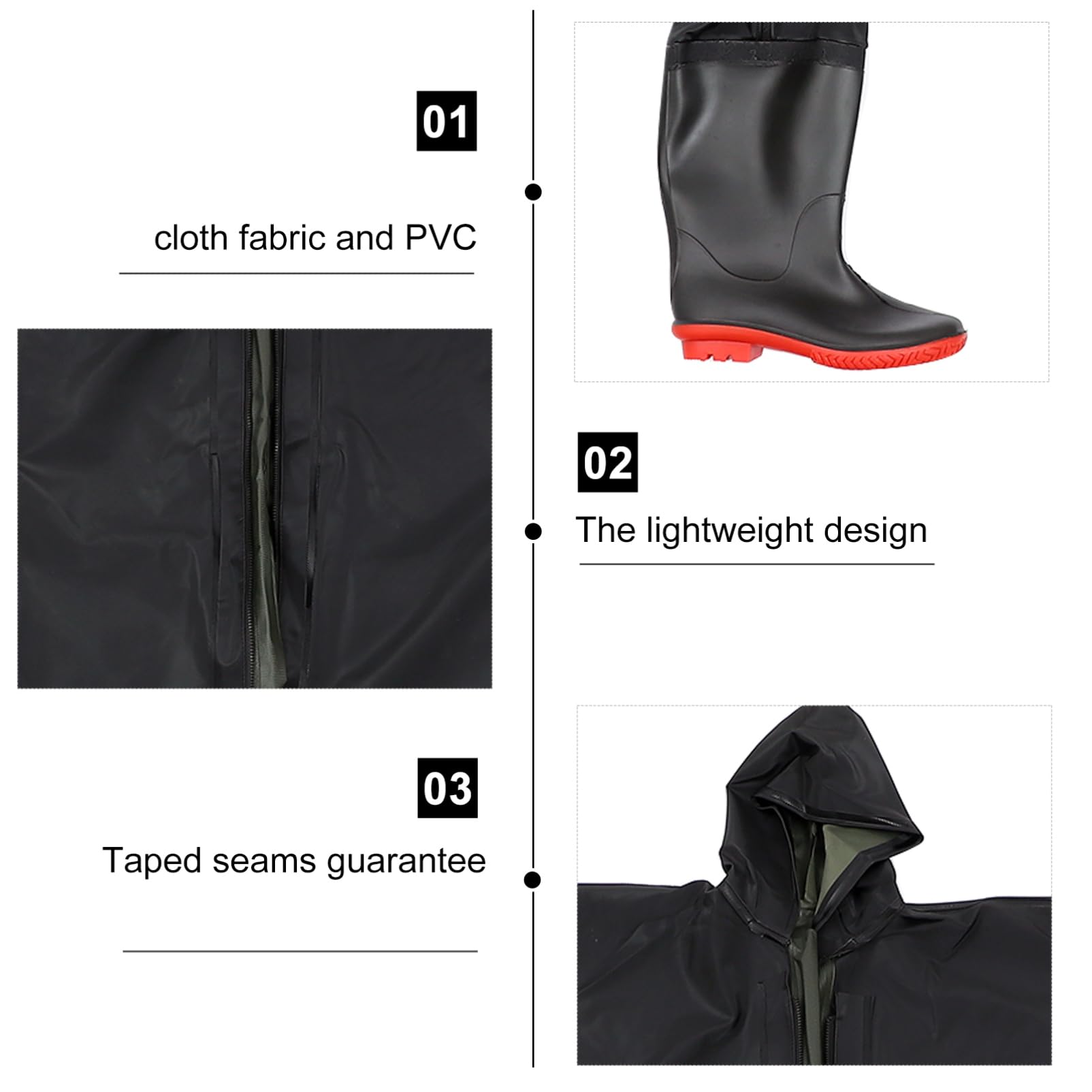 Trajes De Vadeo Impermeables para Pesca para Exteriores Pantalones De Pesca Botas Vadeo para Hombres y Mujeres