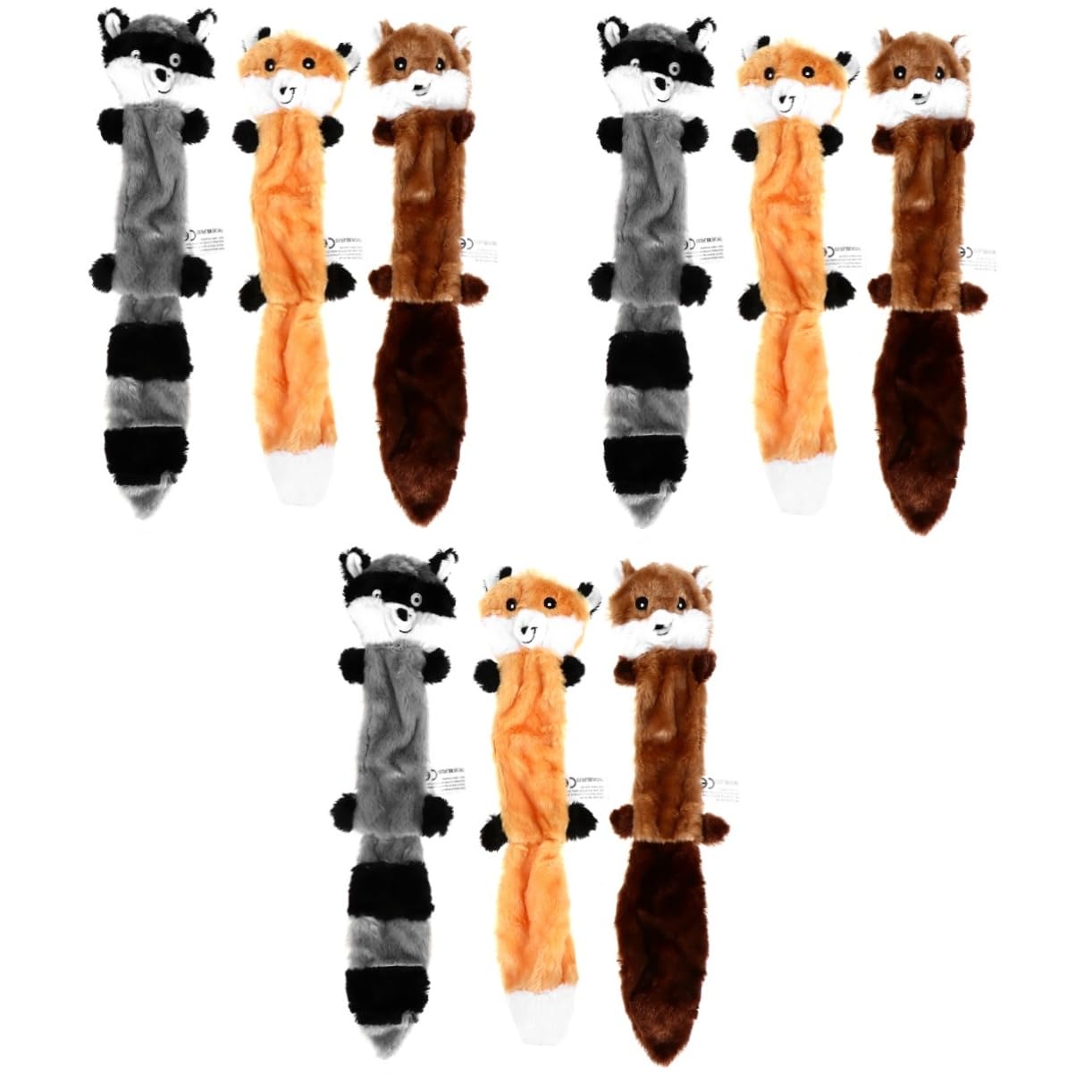 INOOMP 9piezas Juguetes De Peluche para Perros Squeaky Interactivos Juguetes Resistentes para Masticar para Cachorros y Perros Pequeños