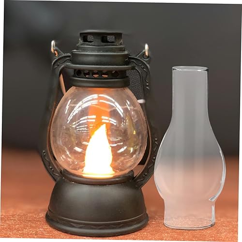 Miniatura 7 de Housoutil Lámpara de aceite Pantalla de cristal de queroseno Lámpara de reemplazo de chimenea 2.1 in de diámetro hecha a mano estilo vintage Pantalla