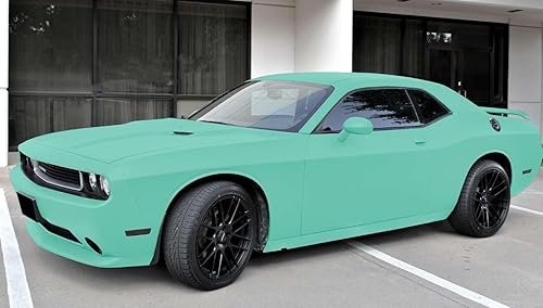 Miniatura 8 de 36 x 60 pulgadas (3 pies x 5 pies) ultra mate mate de vinilo verde azulado para auto, hoja de calcomanías para automóvil, tecnología de liberación