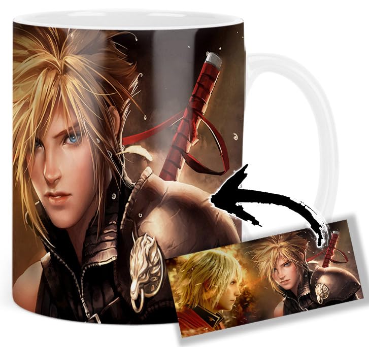 MUGSVILLE Final Fantasy Cloud Strife Taza Ceramica Mug