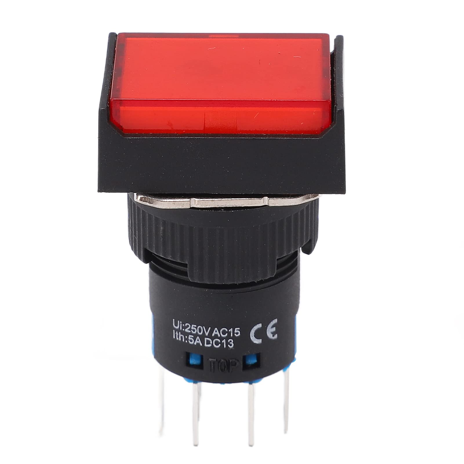 Hyuduo Interruptor de Pulsador Industrial, Botón con Luz Indicadora,