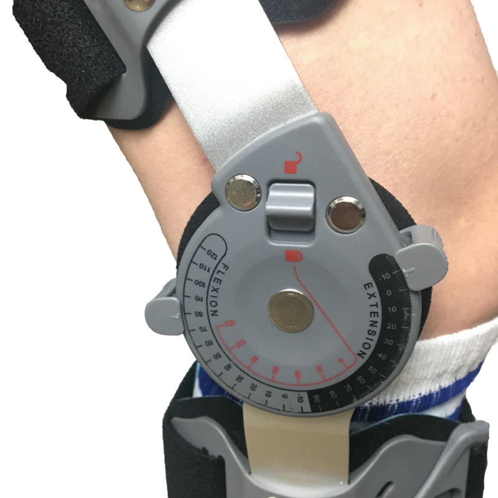 Tutori per Ginocchio con Cerniera, Immobilizzatore Ortopedico Medico per La Protezione da Lesioni, Supporto Regolabile per Il Recupero Post-Operatorio da Lesioni al Ginoc