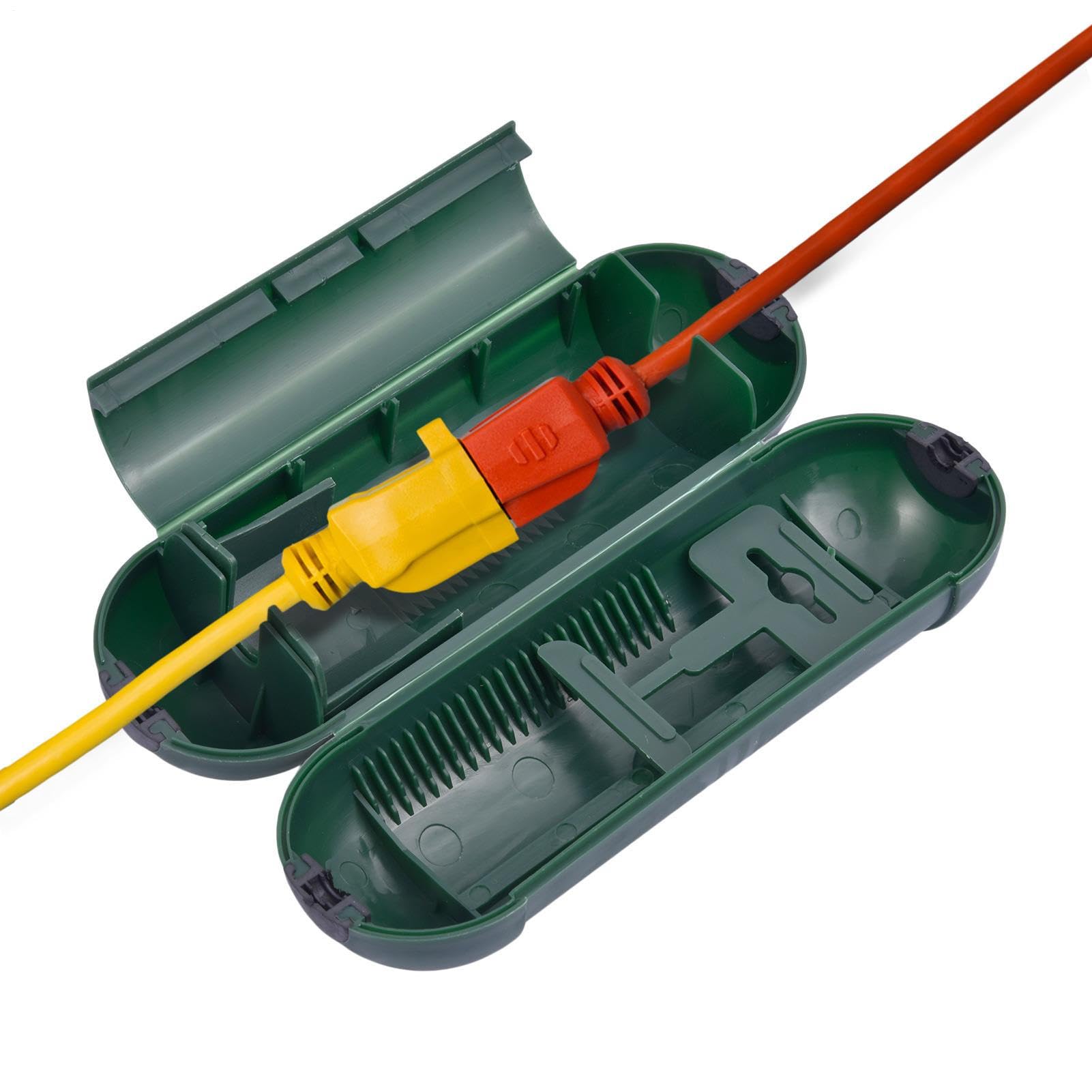 Waterproof Connection Box Weatherproof Extension Cord Safety Cover Electrical Extension Lead Outdoor Plug Box For Protect Garden Holiday Decorations, LED Strip Light, String Lights, Fountain