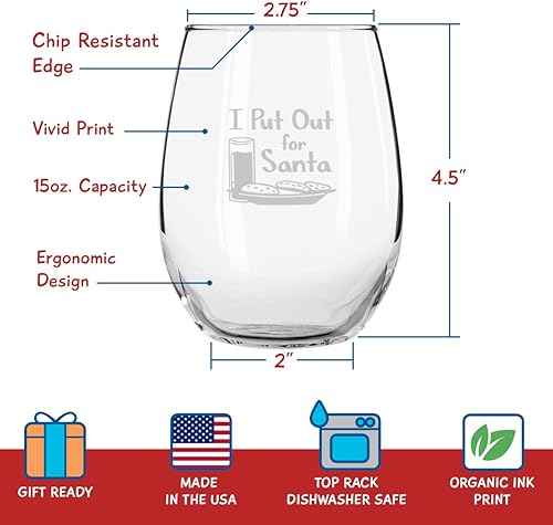 Miniatura 2 de DU VINO Christmas Puns - Divertidas copas de vino sin tallo (juego de 4) de 15 onzas – Copas alegres para fiestas navideñas, idea de intercambio de