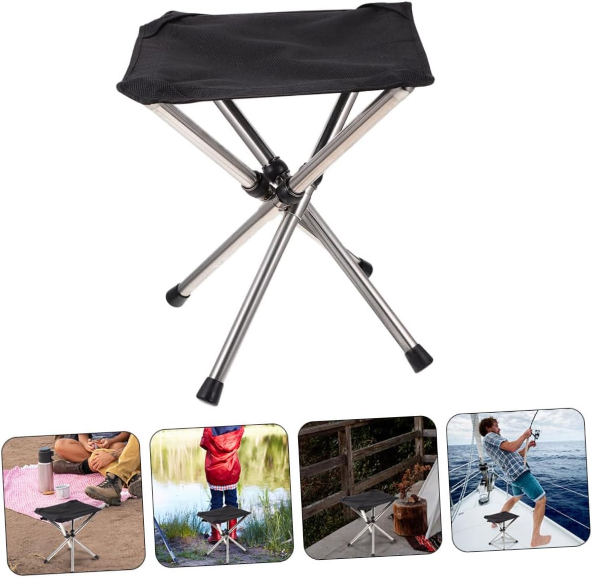 Outdoor Folding Chair Telescopic Camping Stool Lightweight Portable Leisure Fishing Seat