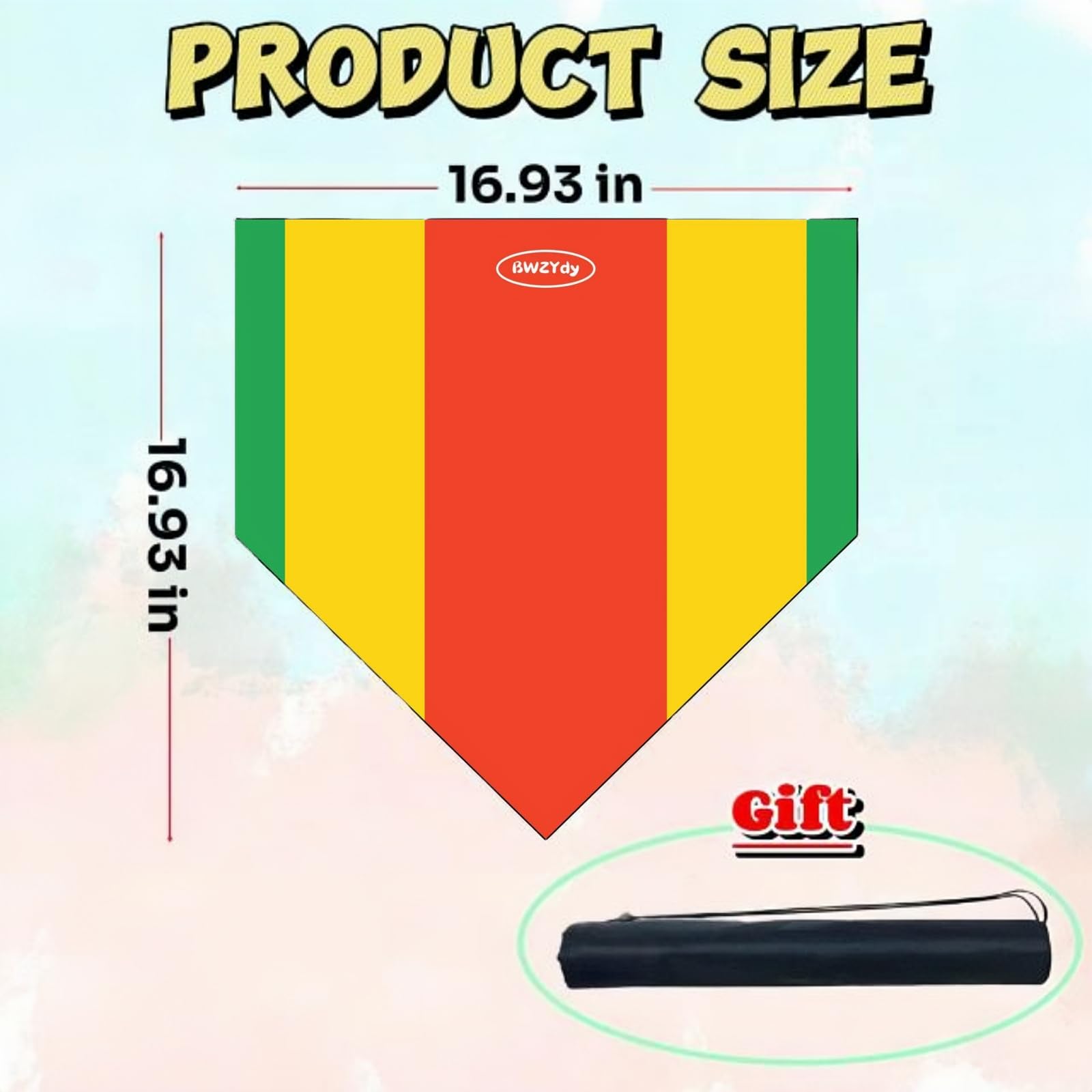 Baseball Home Plate - 17" Tri-Color Blended Rubber Mat For Pitching Hitting Practice Softball Training 0 6lbs Lightweight Portable Design All Weather Baseball Bases P 266498255