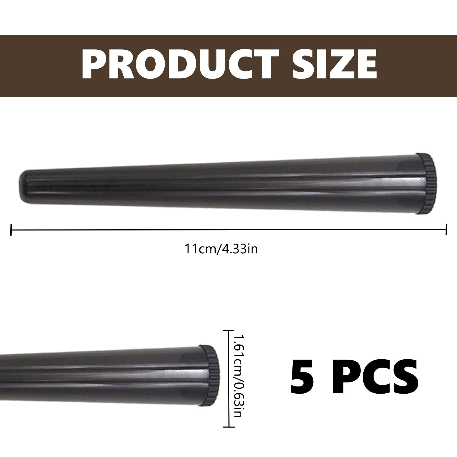 5 Pezzi Porta Joint, Joint Tube Plastic 110 mm, Tubo Congiunto, tubi porta cono, Impermeabile E Portatile per Trasporto e Storage Piccoli Oggetti