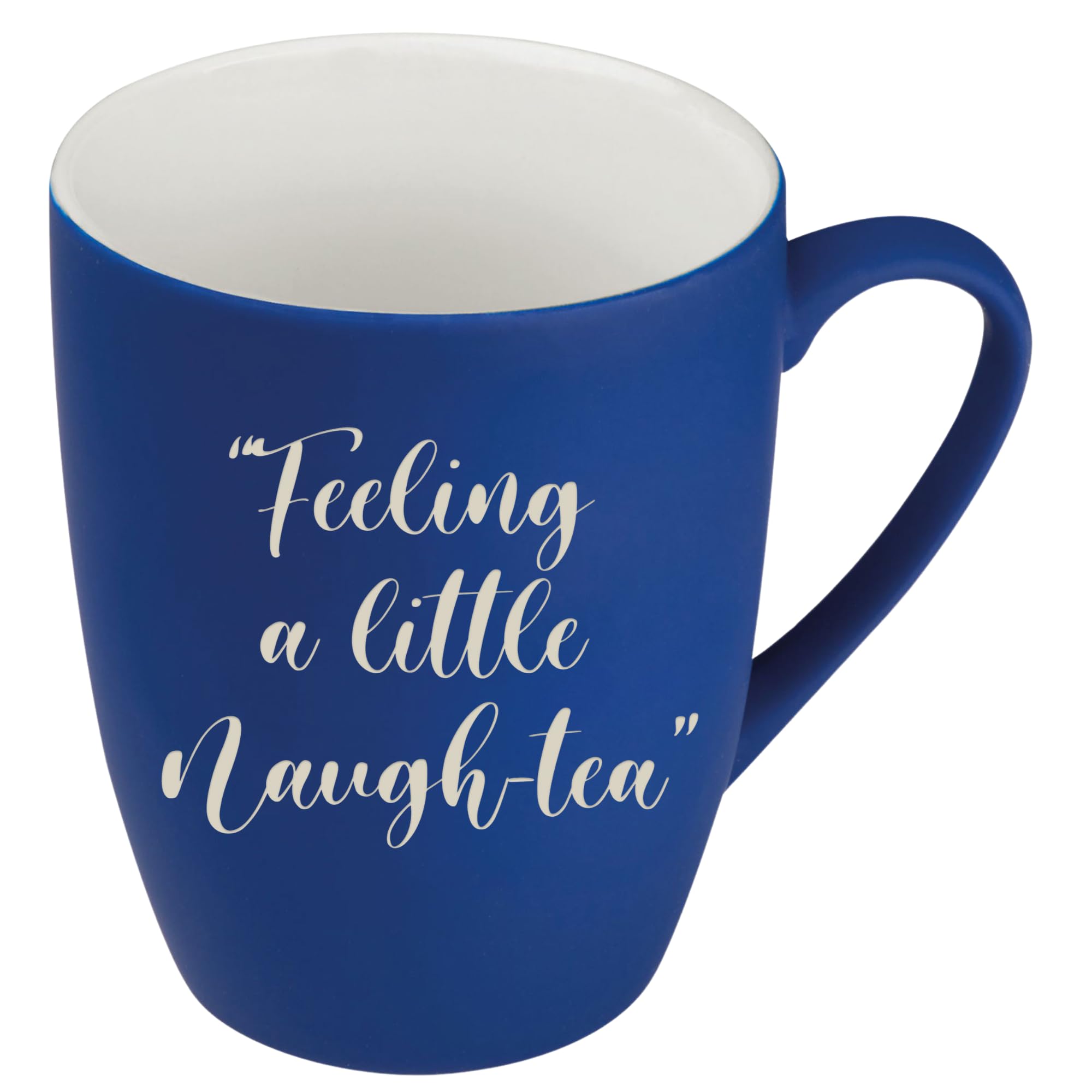 Personalised Mug with Custom Text - Ideal Gifts for Officemates, Father's Day, Mother's Day, Retirement and Other Special Occasions - Office Cup (Matt Blue Curved Mug, 300ml) — image 1