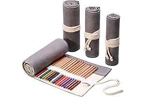 DIYOMR Pencil Case Roll Up - 24 Slot Pencil Organizer