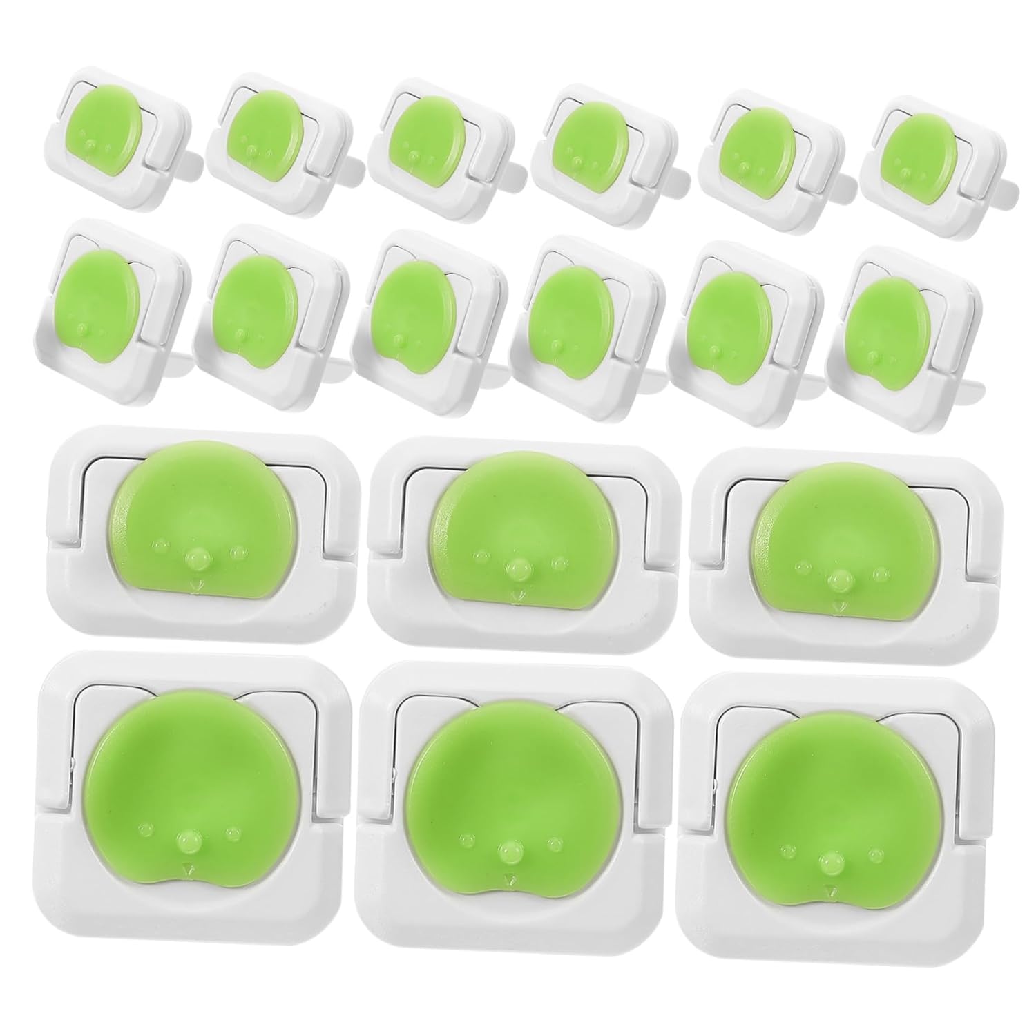 24pcs Boy Girl Safety Outlet Covers Boy Girl Electrical Protectors for Home Use Easy to Install Plastic Plug Covers Proofing Green for Dual Triple Socket Types