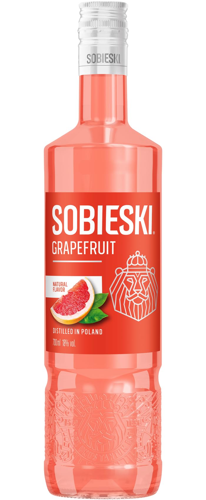 Sobieski Grapefruit – Aromatisierter Vodka mit echtem Grapefruitsaft – Fruchtig, leicht & erfrischend – 0,7L/ 18 % Vol.