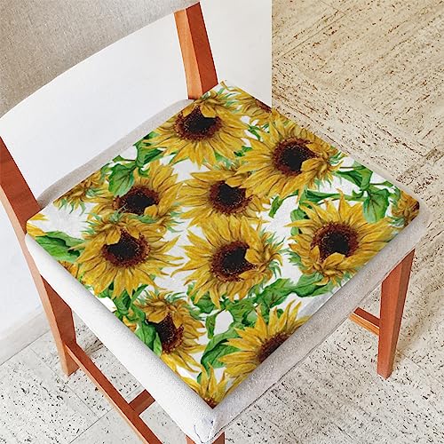 KOBLEN Sunflower Patterns Indoor Outdoor Chair Cushions Square Corner Seat Cushions for Garden Patio Funiture Sofa Couch Chair Pads 16
