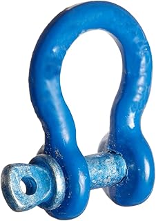 Campbell 419-S Screw Pin Anchor Shackles, Drop-Forged Carbon Steel, Painted Blue, 1/4