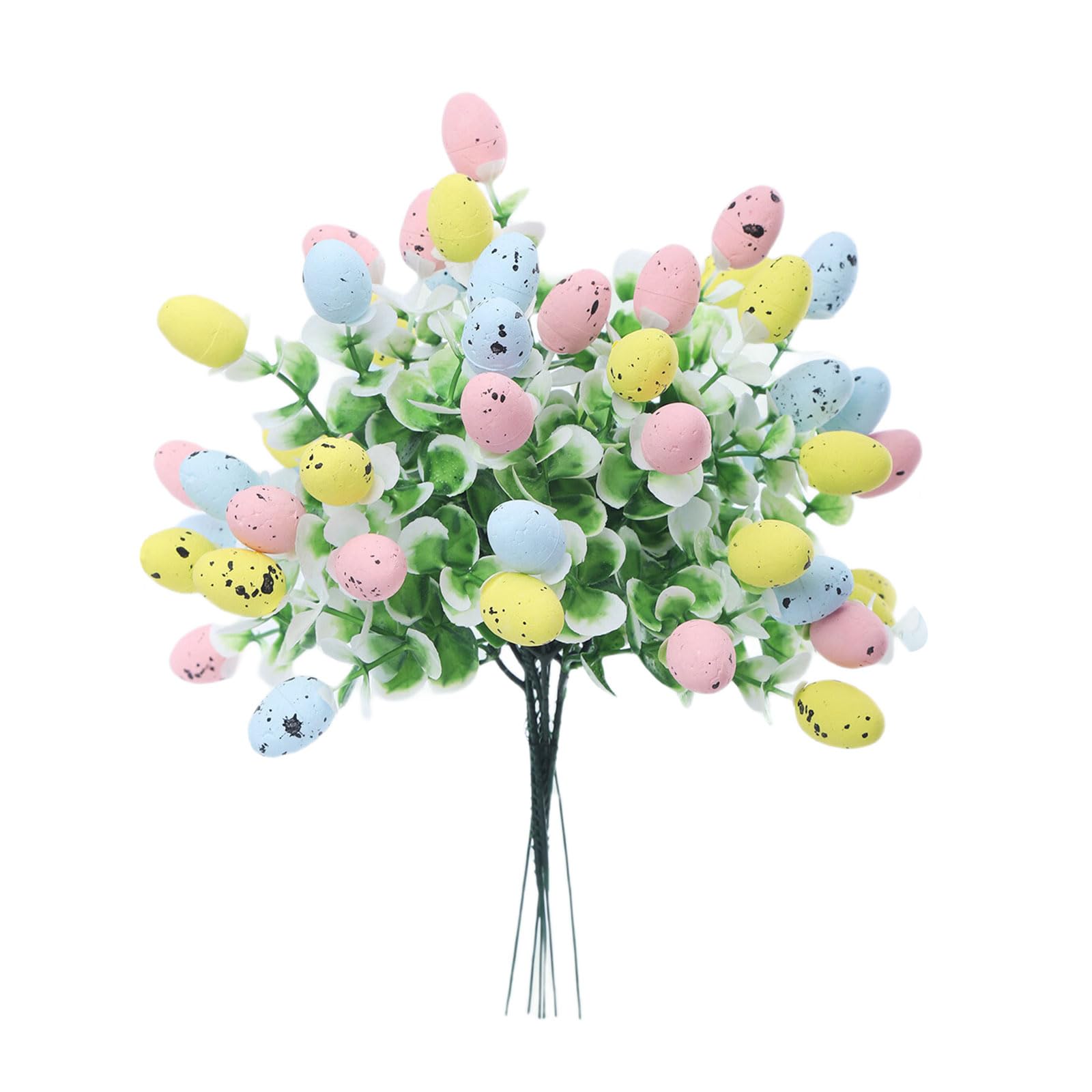 Sbshiouu Yellow Pink1 Blue 5Pieces Foam Easter Eggs Planter Table Bouquets For Party Decoration Festival Atmospheres Safe Practical Decorating Desktop Decors