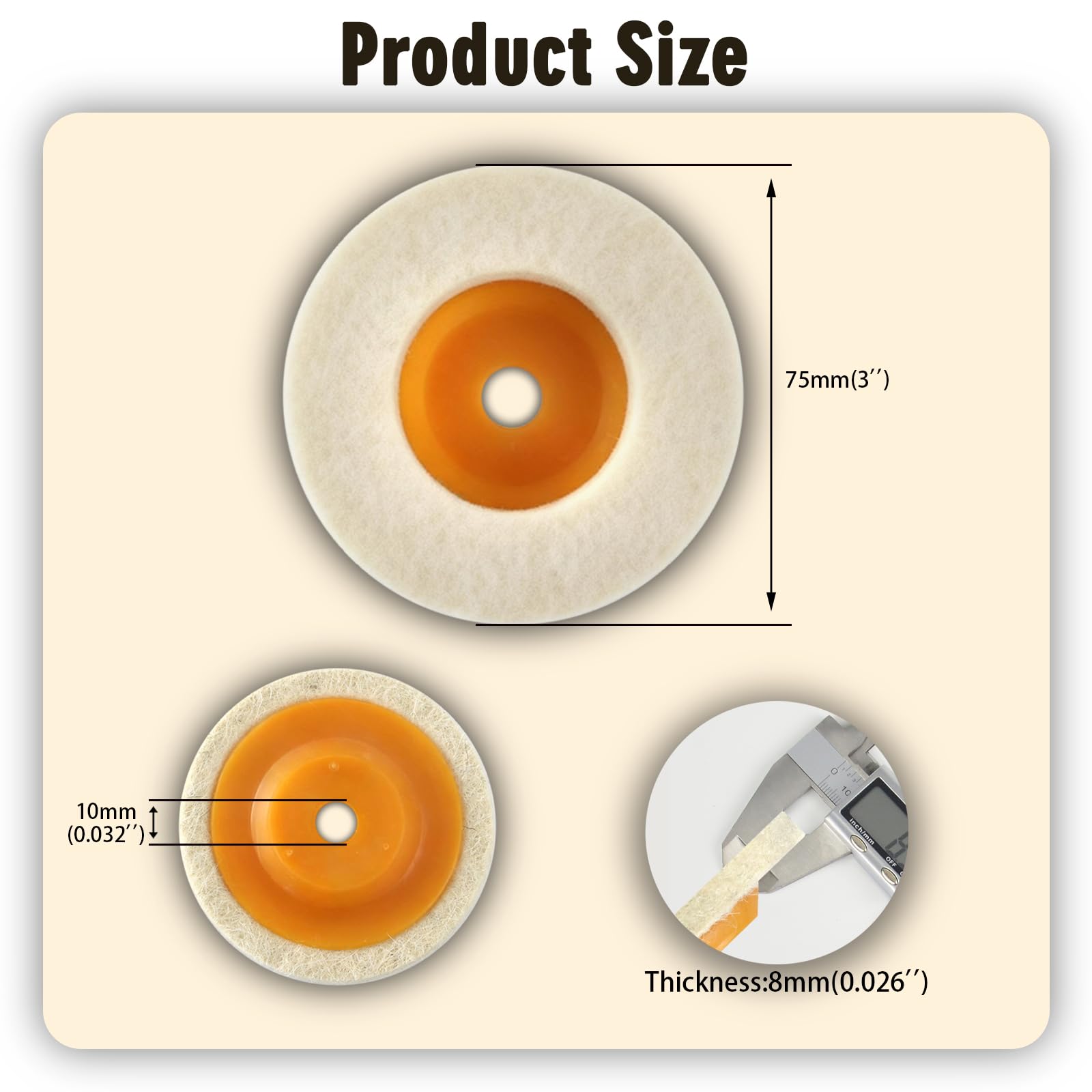 10 sztuk 75 mm tarcza polerska szlifierka kątowa wełna tarcza polerska flex tarcza polerska wełna nasadka do szlifierki kątowej narzędzie do polerowania szkła, stali nierdzewnej, ceramiki, samochodu