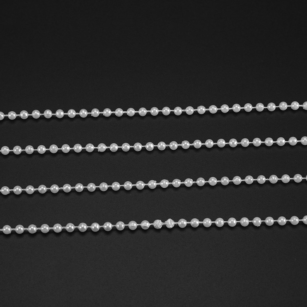 Rideau Perles Déco Intérieur Guirlande De Perles Dorées 24M - Chaîne Perles Plastique Brillantes Avec Ciseaux, Idéale Pour Mariage, Bouquet De Mariée Et Décorations Festives