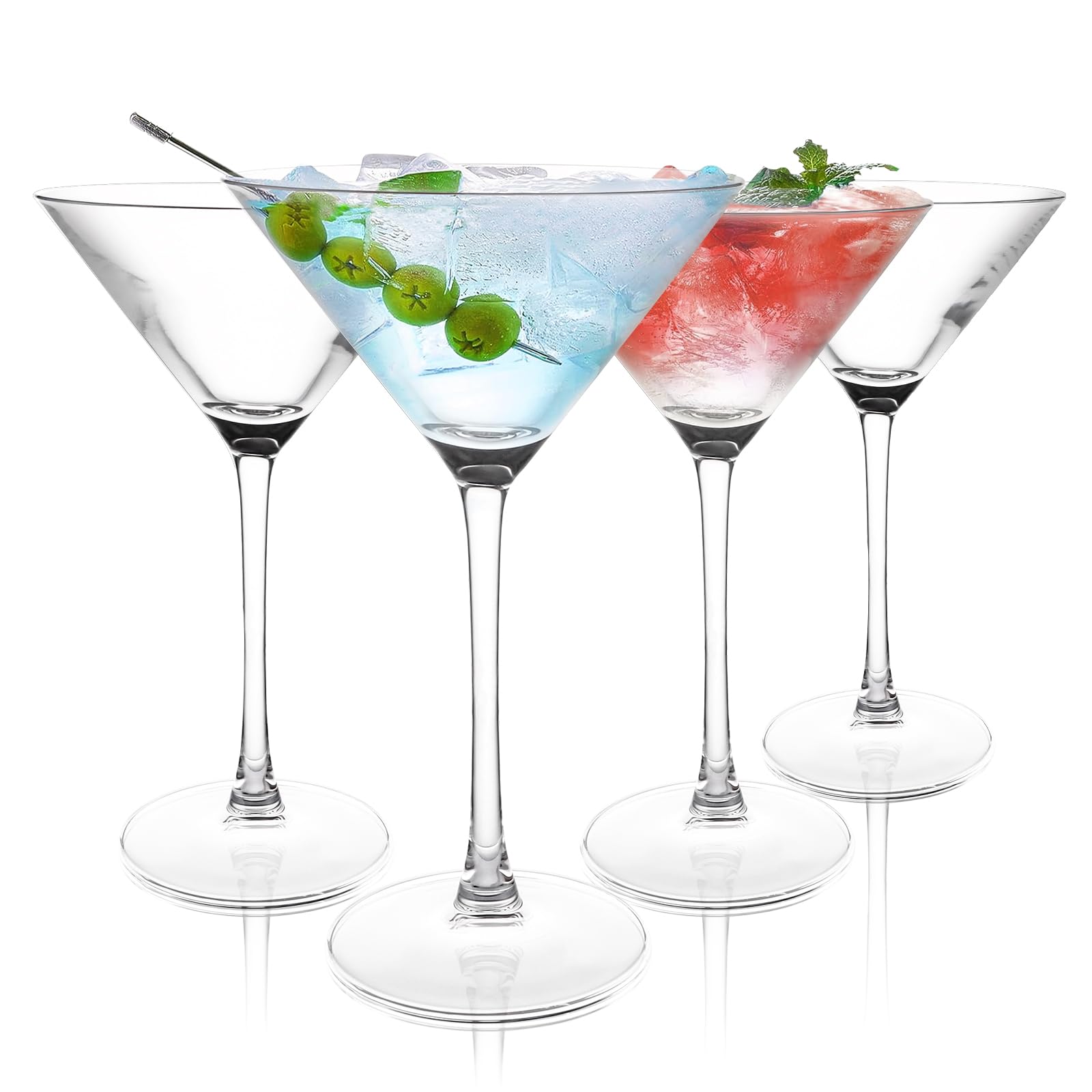 MIVIDE Lot de 4 Verre à Martini Cocktail 250 ml, Verres à Cocktail en Cristal, Verre à Martini pour Restaurants, Fêtes, Maison
